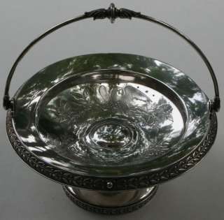 Silverplate Compote w/Handle~Simpson, Hall & Miller Silver Co 