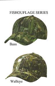 FISHOUFLAGE Fishing Camouflage Camo Bass Walleye Hat Cap  