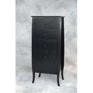 newport black bedroom wide 5 drawer tall chest 