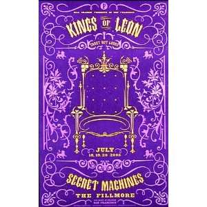  Kings Of Leon Fillmore Concert Poster SLATER SIGNED
