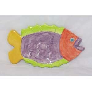   Decorative Ceramic Fish Tray by Viv Chargualaf