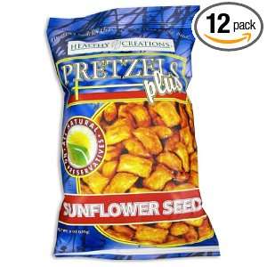 Healthy Creations Pretzels Plus, Sunflower Seed, 9 Ounce Bags (Pack of 