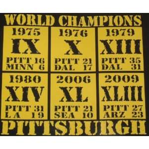  Pittsburgh Superbowl Dates & Scores Football Fleece Throw 