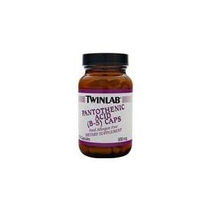  Twinlab Pantothenic Acid (Vitamin B5) 500 mg Caps, 100 ct 