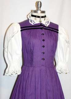 ORIGINAL Purple GERMAN DIRNDL Waitress DRESS 12 M  