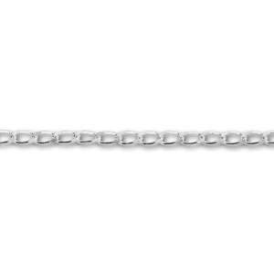  Silver Plated 4x2mm Curb Chain (1 Foot) Arts, Crafts 
