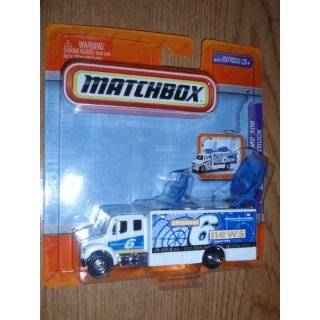 Matchbox White/Blue Channel 6 News Freightliner M2 106 Satellite Truck