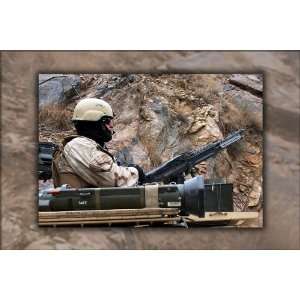  Special Forces Soldier Mans M60 Machine Gun, Afghanistan 