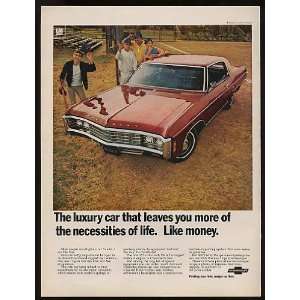  1969 Chevy Impala The Luxury Car Print Ad (9912)