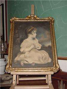 SWEET INNOCENCE PICTURE AIRBRUSHED ANTIQUE FRAMED  