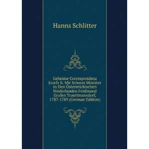   Ferdinand Grafen Trauttmansdorf, 1787 1789 (German Edition) Hanns