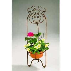  Wrought Iron Pig Planter Stands Patio, Lawn & Garden