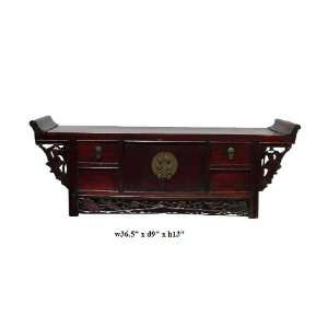  Chinese Flower Carving Altar Lady Chest Ass636