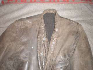 WW2 Original german Kriegsmarine u boat machinists leather jacket 