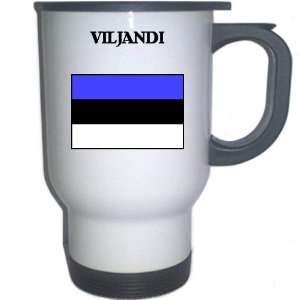  Estonia   VILJANDI White Stainless Steel Mug Everything 