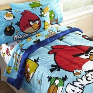Angry Birds Twin Comforter Set WITH Twin Sheet Set 