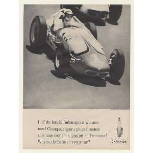  1961 A J Foyt Jr Indy Winner Champion Spark Plugs Print Ad 