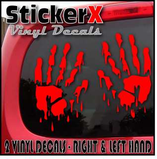 BLOODY HANDS Zombie Vampire Monster Prop Decal Sticker  