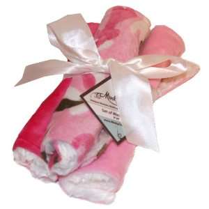  Minky Pink Camo Wash Cloth Set Baby
