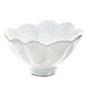 Vietri Incanto White Scallop Condiment Bowl 4.25 in D, 2.5 in H (Set 