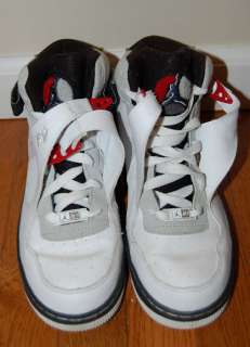 NIKE JORDAN Air Kids AJF 8 Basketball Shoes AF 1 White Black Red Sz 6Y 