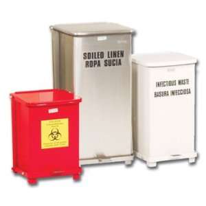  Powder Coated Steel Step Cans   5 Gallon   11 x 2 Health 