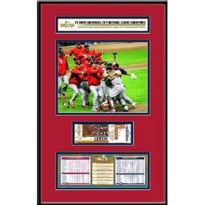  2011 NLCS Ticket Frame Jr   St Louis Cardinals Sports 