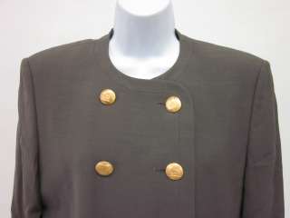 AKRIS Brown Double Breasted Blazer Jacket Coat Sz 10  