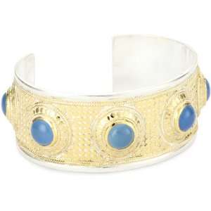 Anna Beck Designs Gili Blue Chalcedony Multi Stone Cuff Bracelet