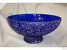 MURANO Art Glass CENEDESE Blue Bowl Huge Signed New