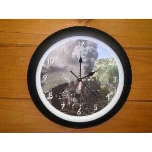 Round Train Clock (13.5 Across) (3AA Batteries Not Included) (Glass 