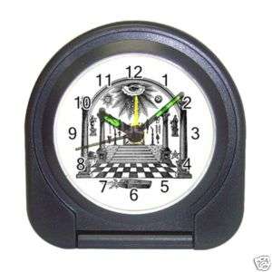 Freemasonry Masonic Travel Alarm Clock  