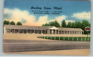 Bowling Green VA Motel Postcard  