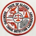 STATE OF ALASKA SCIENTIFIC CRIME DETECTION LAB AK PATCH