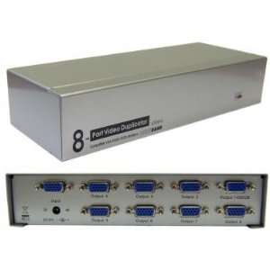  VGA Video Splitter 1 PC to 8 Monitors, 450MHZ Electronics