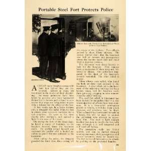  1921 Article Portable Steel Fort Police Officers Safety 