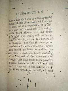 GITANJALI RABINDRANATH TAGORE 1914 RARE BOOK india  