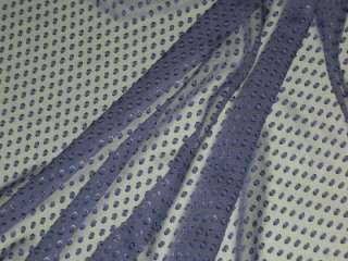   purple silk fabric sheer 100% silk textured dots Haute Couture  