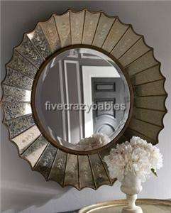   Venetian Sunburst / Starburst Wall Mirror Extra Large Gold Antique New