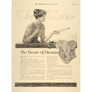  1916 Ad Tissue Paper Dress Butterick Elegant Woman WWI 