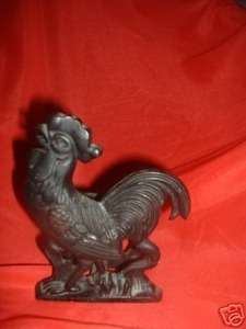 Vintage Cast Iron Rooster Napkin Holder  