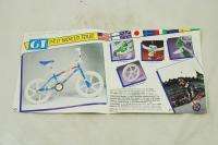 Vintage GT BMX Bicycle Catalog 1986 NEW Old Stock Mach One Interceptor 