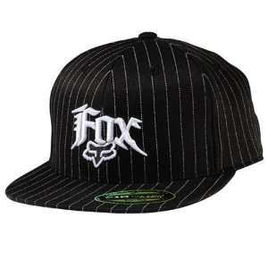  Fox Racing Vertigo Fitted Hat by [Black Pinstripe] L/XL 