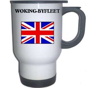  UK/England   WOKING BYFLEET White Stainless Steel Mug 