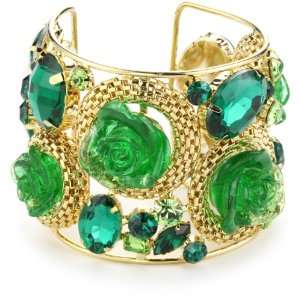   by Veronica International Treasures Green Rose Bracelet Jewelry
