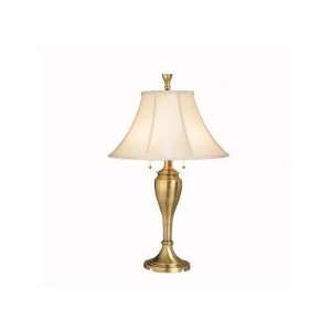   New Traditions Two Light Table Lamp in Antique Brass