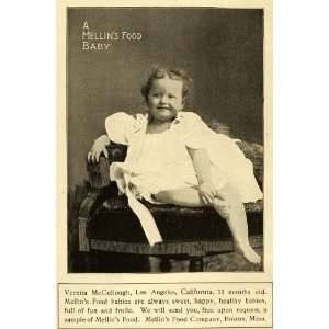  1899 Ad Mellins Baby Food Vernita McCollough Girl 
