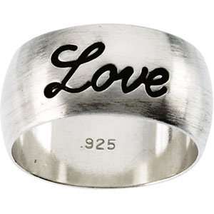  Antiqued Half Round Love Ring Jewelry