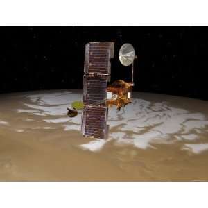  Mars Odyssey Spacecraft Passes above Mars South Pole 