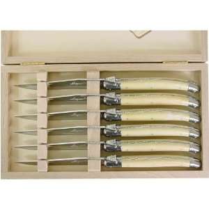  Acrylic Laguiole Verdier Heavy Duty Boxed Set of 6 Knives 